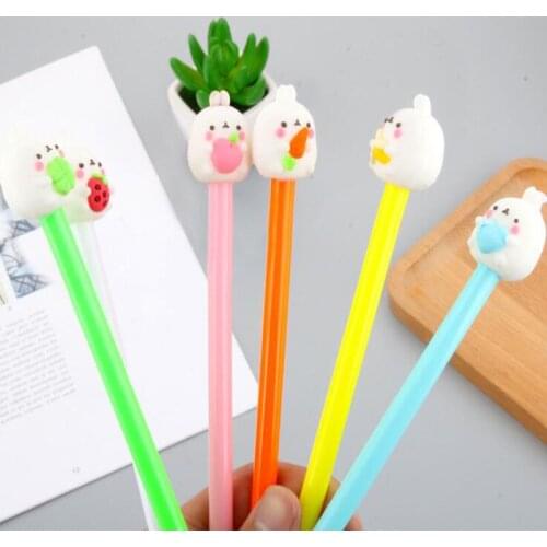 2pc Potato Rabbit Gel Pens Cute Pen Office Stationery Cartoon Heart-Shaped Waterborne Signature Pen Student School Supplies