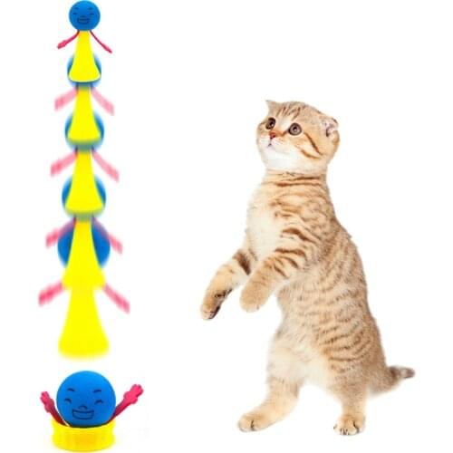 2pcs/set Funny Jumping Cat Toy Pet Cat Bouncing Toy Puppy Kitten Playing Toys Bouncy Balls Toys for Cat Pet Accessories