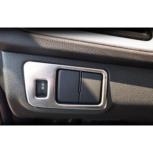 TOMEFON LHD For RU For Hyundai Solaris 2017 Stainless Steel Car Front Driver Seat Headlights Switch Overlay Covers Autonterior