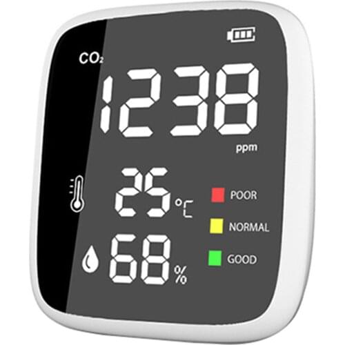 Domestic Use Carbon Dioxide Detector CO2 Concentration Ambient Temperature And Humidity Tester