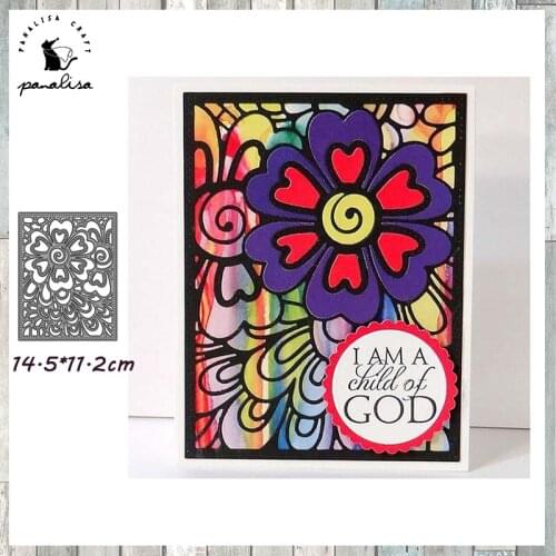 Panalisacraft Flower Background Metal Cutting Dies Craft Dies Scrapbook Card Making Album Embossing Stencil Die Cut Decoration