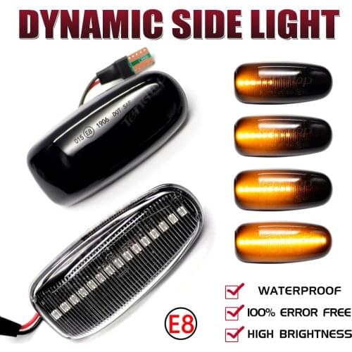 For Mercedes-BENZ E-Class W210 C-Class W202 W208 Flowing Water Side Marker Lamp Sequential Turn Signal Blinker Light Car Bulb