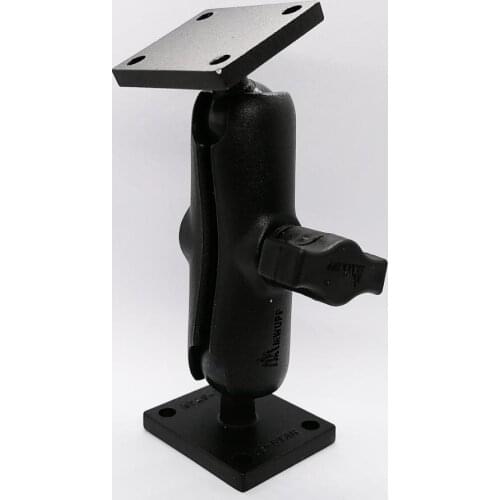 Double Socket Arm with 2 Universal Standard AMPs Hole Pattern for Motorcycle GPS Navigator