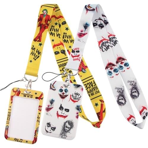 DZ1648 Novel Cool Lanyard Credit Card ID Badge Holder Key Ring Bag Student woman Travel Bank Bus Business Card Cover Keychain