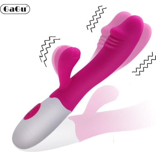GaGu Multiple Frequency G Spot Vibrator Dildo Dual Vibration Silicone Waterproof Erotic Penis Clitoral Anal Massage Sex Toys