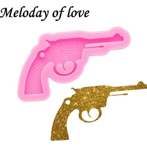 Glossy Epoxy Resin Gun Molds Silicone Mould DIY Handmade Making Fits Necklace Jewelry Tools DY0553