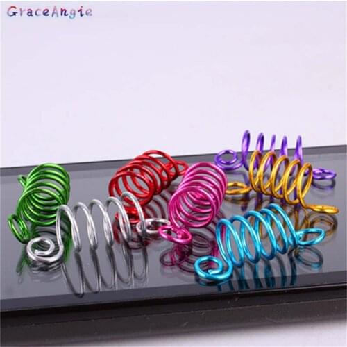 GraceAngie 10pcs/lot Plait ornament ring Metal Headband African torsional braid Multi Colors Headdress Hair Accessory Women Men