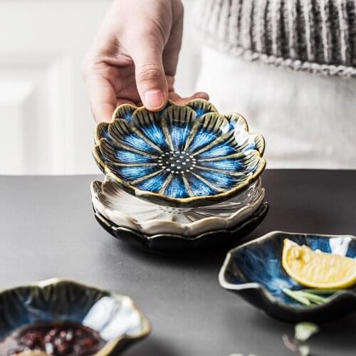 Ceramic flavor dish Japanese style tableware household small dish vinegar dish soy sauce dish seasoning dish bone dish