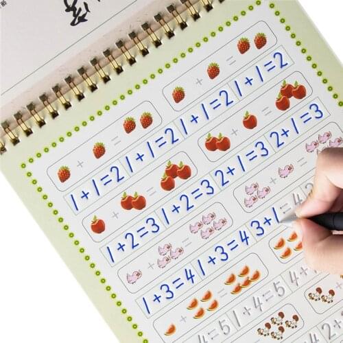 CreativArabic Numerals Copybook Groove Design Children Regular Script Exercises Stationery for Primary School Students Supplies