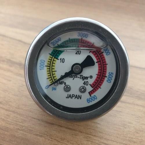 Pressure Gauge For 4500psi 300bar 30mpa 3 Stage Hand Operated PCP Pump