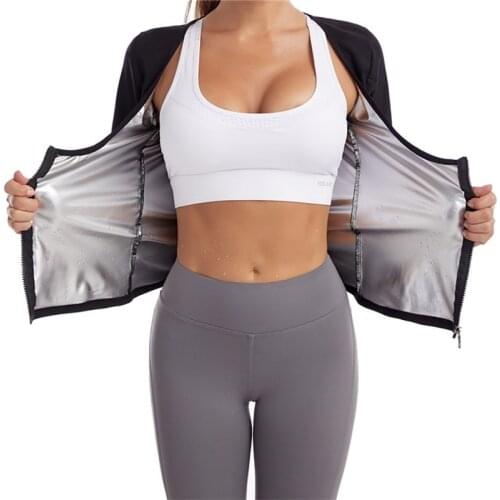Women Sauna Shaper Vest Thermo Sweat Shapewear Tank Top Slimming Vest Waist Trainer Corset Gym Fitness Hot Workout Zipper Shirt