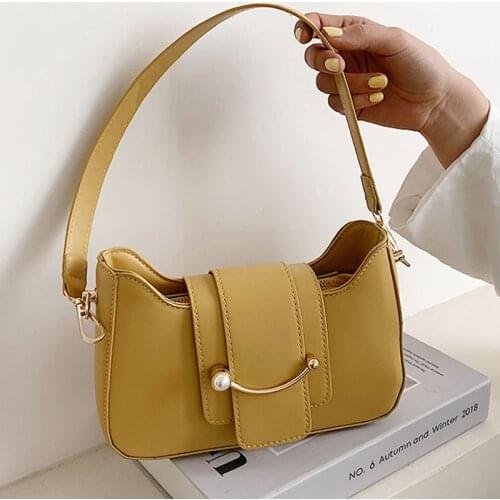 Youth Ladies Simple Versatile Bag Vintage Single Shoulder Bag 2021 Designer Hobo Handbag Female Underarm Small Totes Travel Bag