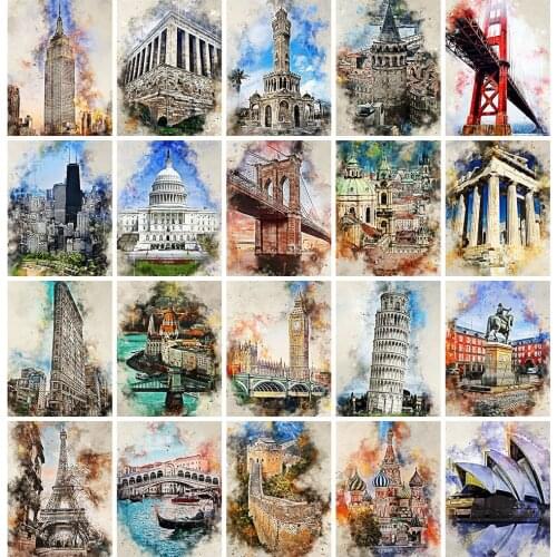 5d Diamond Painting New Arrival Port Landscape City Architecture Rhinestone Diamond Embroidery Mosaic Kit Cross Stitch Wall Deco