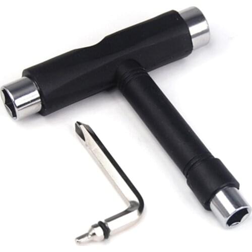 Skateboard Repair Kit Multifunctional Portable Skateboard T Tool Accessory With T Type Allen Key And L Type Wrench Screwdriver