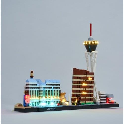 Led Light Set For Architecture Las Vegas Creator 21047 Compatible With 10265 11293 Only Lighting Kit NOT Include Model