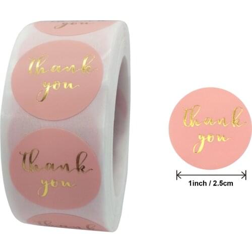 500pcs Gift Seal Thank you Stickers Scrapbooking Aesthetic Stickers Round Handmade stickers Gift Decorations Labels Stationery