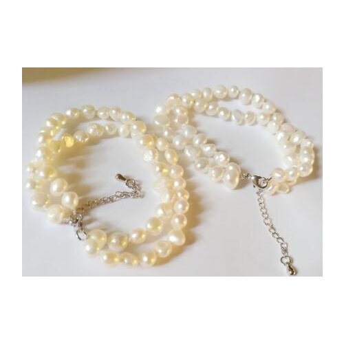 New Arrival Favorite Pearl Jewelry 7mm White Flat Baroque Pearl Bracelet Extend Chain Clasp Real Natural Freshwater Pearl