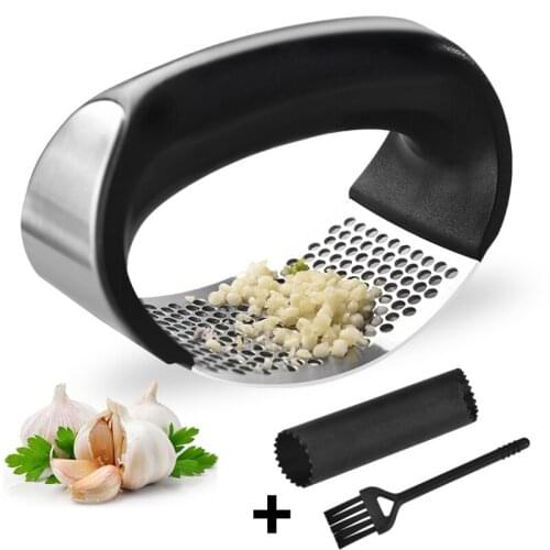3 in 1 Garlic Press Stainless Steel Garlic Crusher Garlic Rocker Kitchen tool