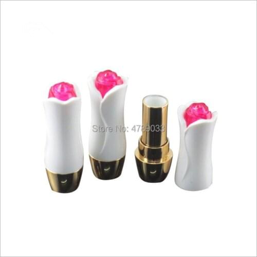 20/50pcs 12.1mm Empty Lipstick Tube Rose Shape Lip Balm Tubes DIY Homemade Makeup Cosmetics Containers Tool Refillable Bottles