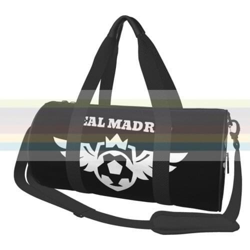 Real Madrid. Universal travel sports and fitness shoulder bag. Nylon portable outdoor sports bag. Dry and wet separation bag