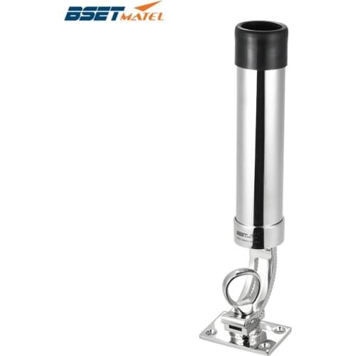 BSET MATEL Adjustable Removable Deck Mount SS 316 fishing rod rack holder pole bracket support for boat and yacht fishing