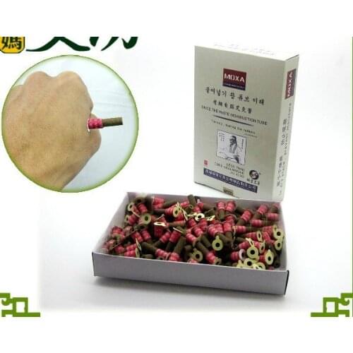 With little smoke self-stick Moxa tube Self-adhesive acupuncture points moxibustion tube180pcs acupuncture massage