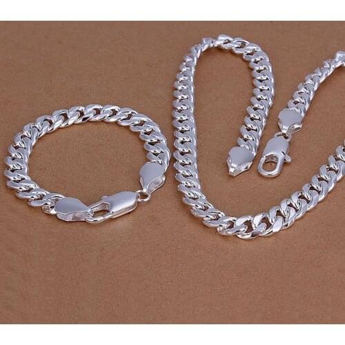S099 Silver Color Jewelry Sets Lovely Silver 925 Jewelry 10Mm Shrimp Lock /ajwajbda Avoajmva