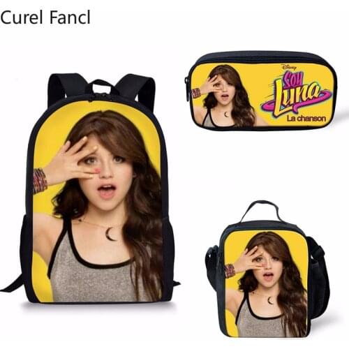 New Customized Image Hot Sale Soy Luna Printing School Bags Kids Boy School Backpacks Shoulder Bagpack Children Bookbag Satchel