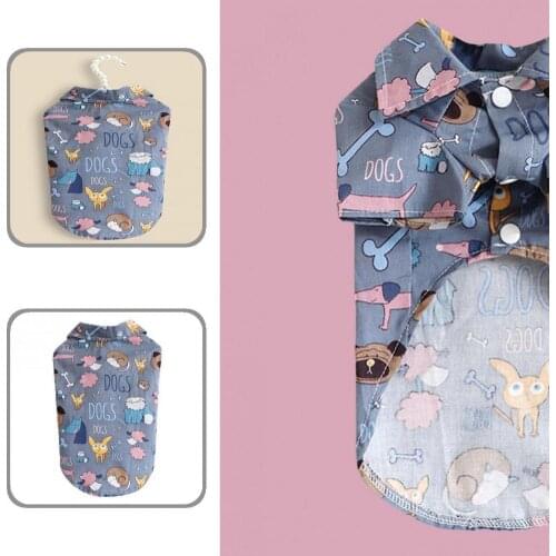 Comfortable Apparel Turndown Collar Dog Costume T-Shirt for Daily Life