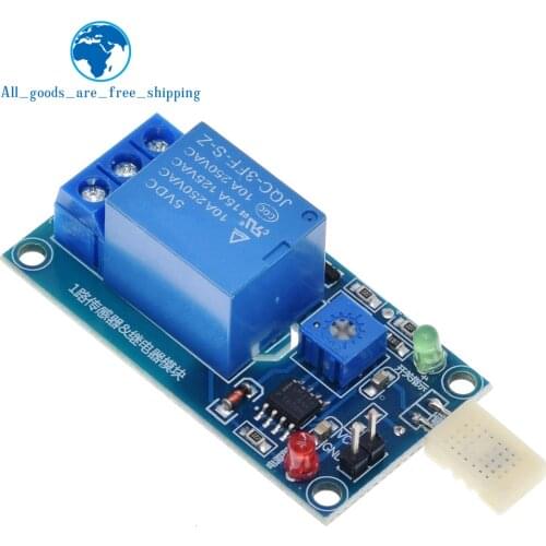 TZT HR202 DC 5V 1 Channal 1CH Humidity Sensor Switch Relay Module Control Board Humidity Sensor Module for Arduino