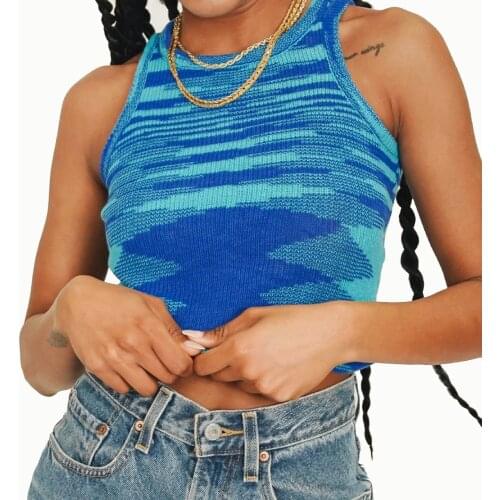 Women Fashion Knitted Vest Sweater Sleeveless Camisole Female Waistcoat Chic Tops Tank