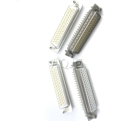 1PCS Gold Plated Solid Pin DB50 MALE FEMALE CONNECTOR Solder Type D-Sub 50pin serial port Adapter 50 pin 50P