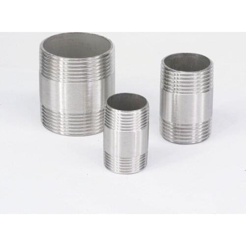 3/8" 1" 1-1/4" 1-1/2" 2" 2-1/2" BSP Male Barrel Nipple 304 Stainless Steel Pipe Fitting Connector 1 Mpa