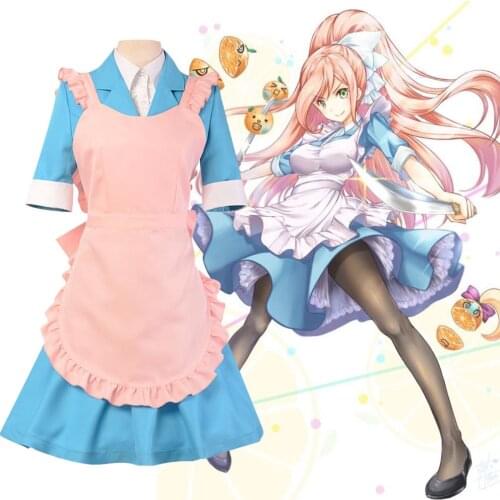 Danganronpa 3 Cosplay costumes yukizome chisa uniform Anime costume Maid teacher uniform Shirt / coat / apron Halloween Costume