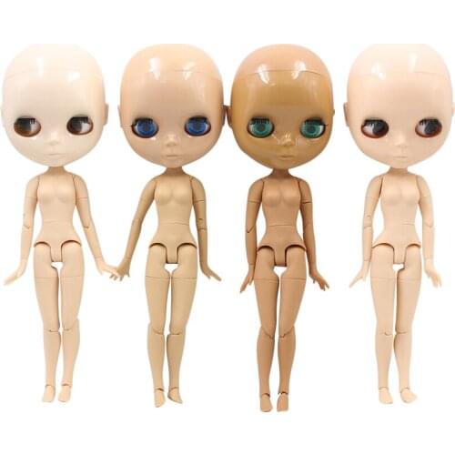 Free shipping factory rubber and joint body without wig dedicated for customize Blyth 4 color skin for option no makeup
