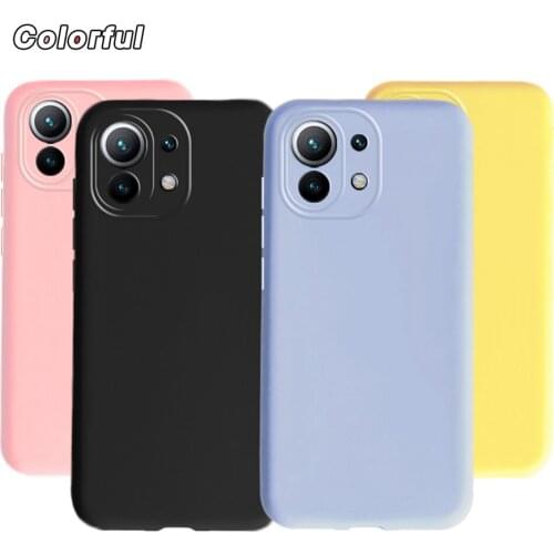 Plain Candy Color Shap-on Phone Case For Xiaomi Mi 11 Cases Liquid Silicone Cover For Xiaomi Mi 11 Ultra mi11 Lite xiomi 11 pro