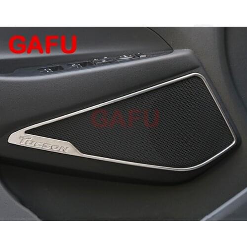 For Hyundai Tucson 2015 2016 2017 2018 Car Door Stereo Covers Door Speaker Stickers Sequins Internal Decoration Accessories