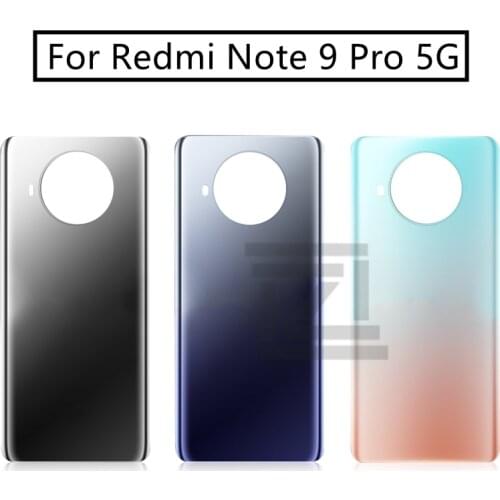 For Xiaomi Redmi Note 9 Pro 5G Battery Back Cover Rear Door Housing Side Key Replacement Repair Spare Parts