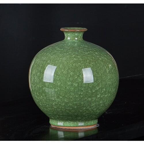 Green Ice Crack Ceramic Vase Jingdezhen Creative Home Furnishing Decorative Arts And Crafts Dry Flower Arrangement vase ceramic