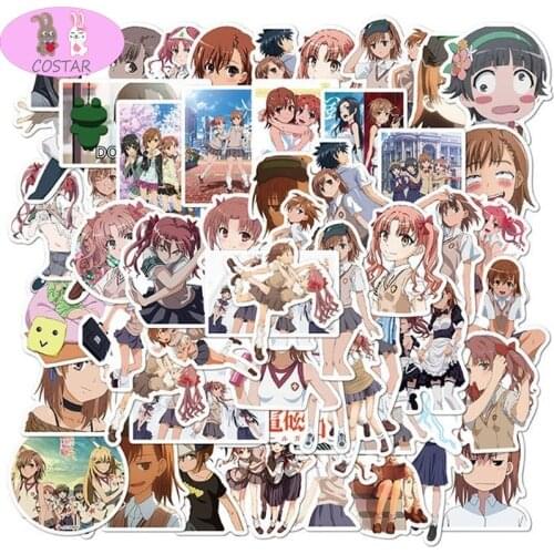 COSTAR 50 PCS Toaru Kagaku No Railgun Shirai Kuroko Misaka Mikoto Stickers Cup Luggage Laptop Mobile Phone Waterproof Stickers