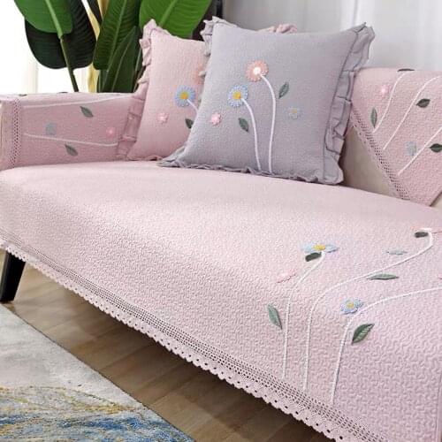 Korean-style Cotton Washed Sofa Cushion Fabric Non-slip Combination Sofa Towel Four Seasons Universal Sofa Cover Cotton Cushion