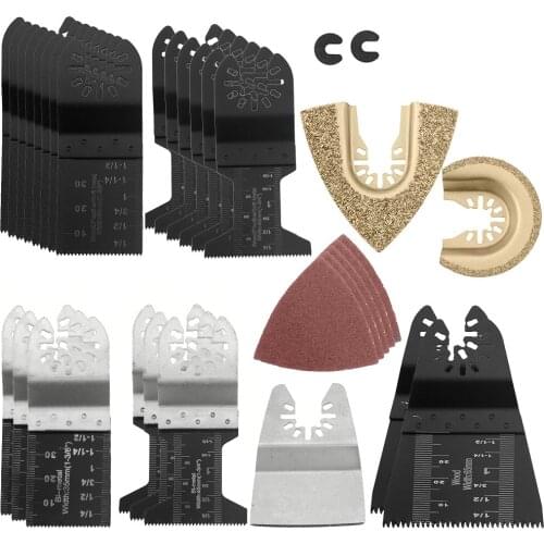 32PCS Multi-Function Bi-metal Precision Saw Blade Oscillating Multitool Saw Blade for Renovator Power Cutting Multimaster Tools