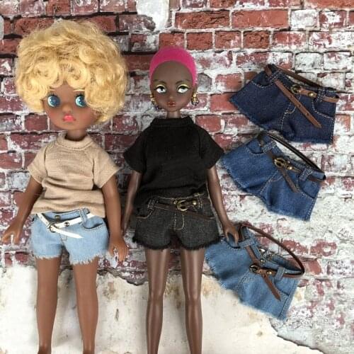 1PCS Fashion Denim Jeans Shorts for Blyth, Holala, Azone, Momoko, OB24 Doll Pants Clothes Accessories