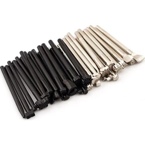 20-piece leather carving printing tool set leather tool set handmade hand-stitched leather art making vegetable tanned leather