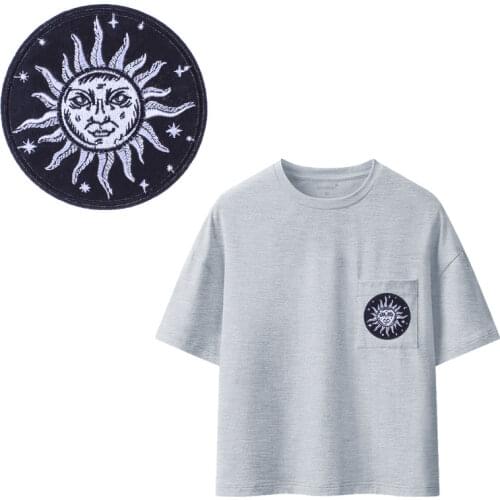 Space lion gemstone Patches For Stripe Clothes Patch A-level Washable Iron On Applique DIY Clothing Sticker