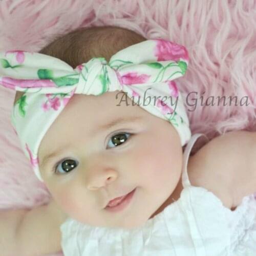 NEW COTTON Brand New Colorful Boho Newborn Toddler Headband Ribbon PARTY Elastic Baby Headdress Kids Hair Band Girl Bow Knot
