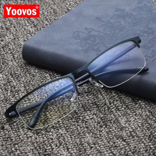 Yoovos Retro Glasses Men 2021 Alloy Eyeglasses Frames Men/Women Square Luxury Eyewear Vintage Okulary Rimless Gafas De Hombre