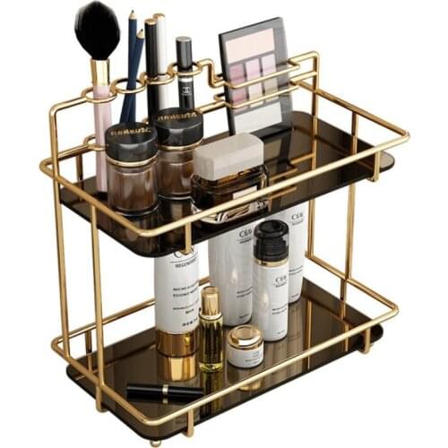 Bathroom Storage One Layer Two Layers Makeup Organizer Shelf Tooth Brush Holder