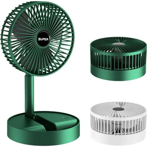 Protable Fan Folding Telescopic Fan USB Rechargeable Floor Standing Fan Cooling Multifunctional Home Bedroom Desktop Air Cooler