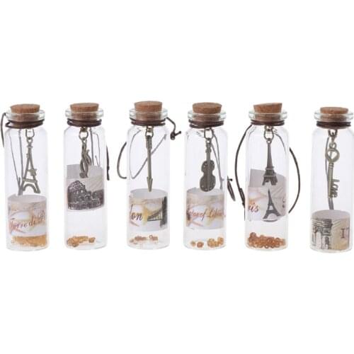 Empty Clear Glass Bottle Lucky Wishing Bottles with Cork Stopper Party Favor Storage Bottles & Jars